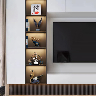 电视柜高档套装摆件新中式家居新房客厅玄关酒柜玻璃柜装饰品摆件