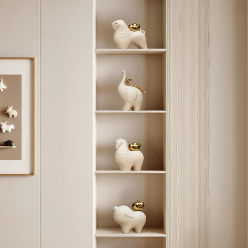 新中式马上有钱招财摆件家居好物摆件客厅玄关电视柜酒柜装饰摆饰