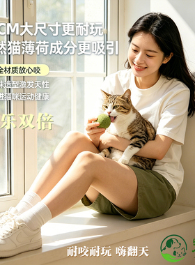 猫薄荷球超大号猫玩具自嗨神器磨牙零食猫草球逗猫棒用品木天蓼果