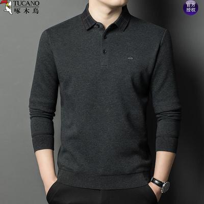 T恤加绒宽松休闲中青年针织衫