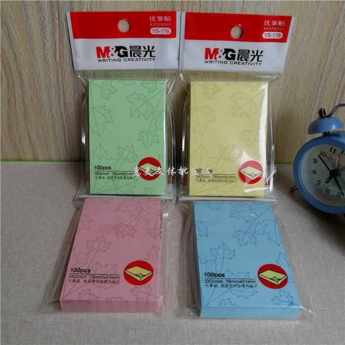 晨光枫叶76*51长方形优事贴便利随意贴自粘便条纸100张小号YS-178在类目 电子词典/电纸书/文化用品, 纸张本册, 便签本/便条纸/N次贴中 - 来自Buy2taobao.com提供专业的淘宝代购服务