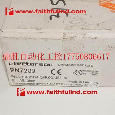 议价 PN7209 易福门全新压力传感器 PN-1-1BRBN14-QFRKG/U现货