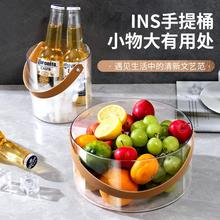 桌面水果筐大容量零食宿舍收纳网红多功能创意杂物化妆品口红学生