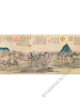 雷诺瓦进口益智玩具/鹊华秋色/赵孟頫/1000片纸质拼图现货