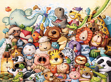 雷诺瓦拼图成人益智玩具欢乐大合照/古依平192片大拼片纸质现货