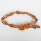 手工编织腰带女串珠复古百搭棉麻连衣裙子民族风皮带收腰配饰夏季