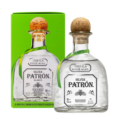 培恩银樽龙舌兰酒Patron SILVER 墨西哥原装进口洋酒 750ml