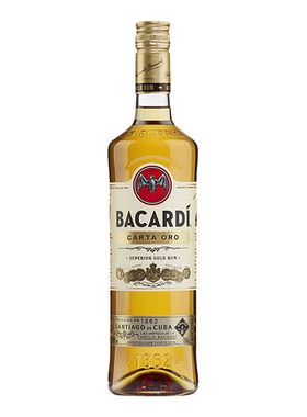 百加得金朗姆酒 BACARDI RUM 烘培调酒莫吉托基酒 750ML进口洋酒