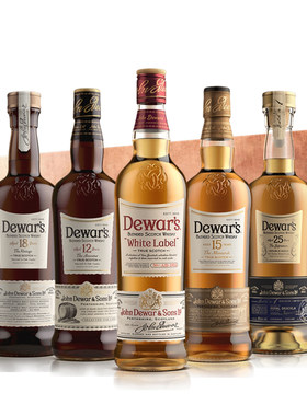 DEWAR'S 帝王二次陈酿白牌调配12/15/18/25年苏格兰威士忌酒750ml