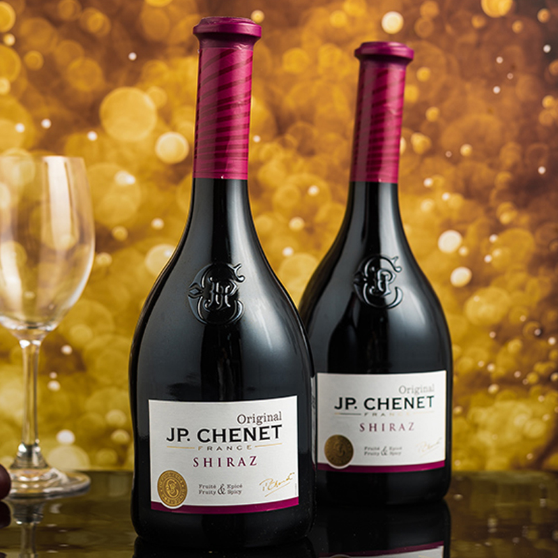 JPCHENET 香奈法国歪脖红酒 经典西拉赤霞珠红葡萄酒干红整箱
