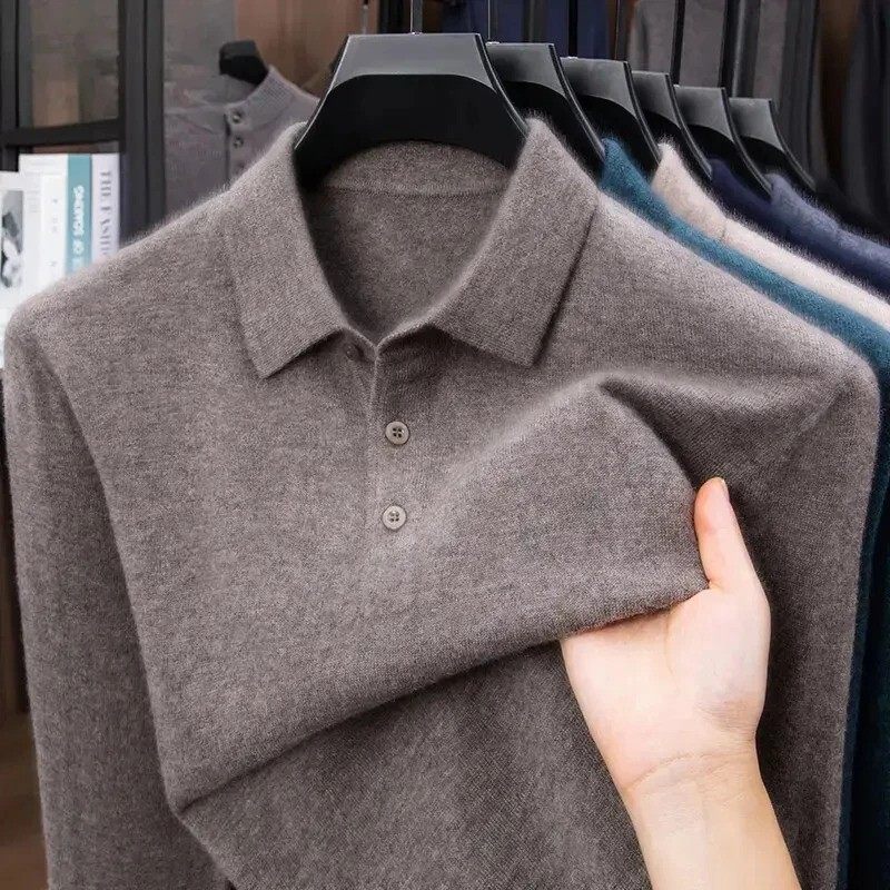 同慧轻奢男装冬季纯羊毛衫男士高档新款加厚针织毛衣翻领打底衫,男装,羊绒套衫,淘宝优惠券,粉丝福利购,淘宝优惠卷