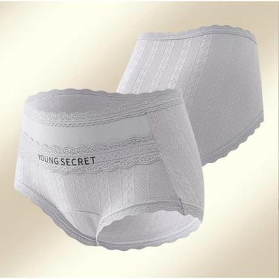 韩姬蜜语芭e蕾风内裤女肌理提花网纱纯透气包臀中高腰无痕三角裤