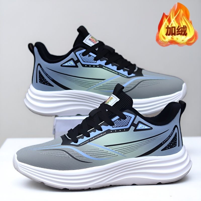 男鞋冬季加绒保暖跑步运动休闲鞋