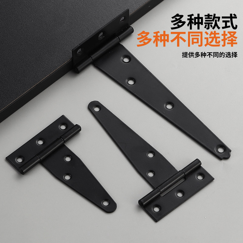黑色加厚T型合页铁艺大门图片
