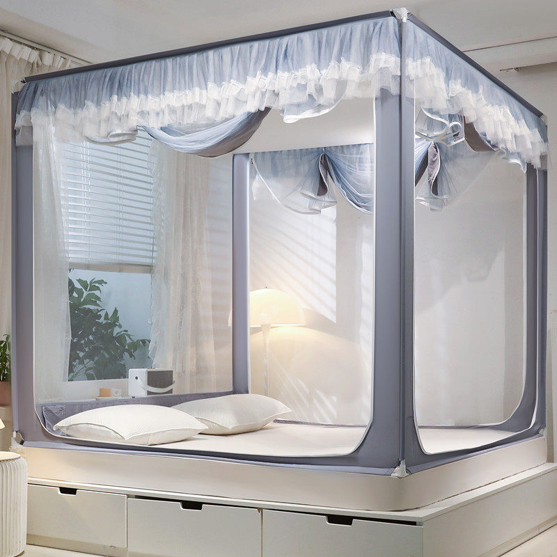 蚊帐家用2024新款高级免安装蒙古包婴儿防摔床防护栏儿童围栏纹帐,床上用品,蚊帐,淘宝优惠券,粉丝福利购,淘宝优惠卷