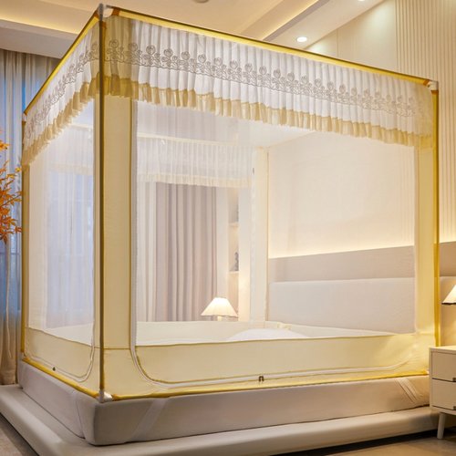 儿童防摔蚊帐家用高级卧室免安装蒙古包2025新款婴儿防止掉床全底