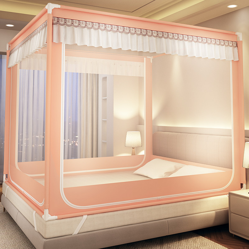 蚊帐家用2026新款卧室儿童防摔免安装蒙古包全底婴儿防掉床围栏