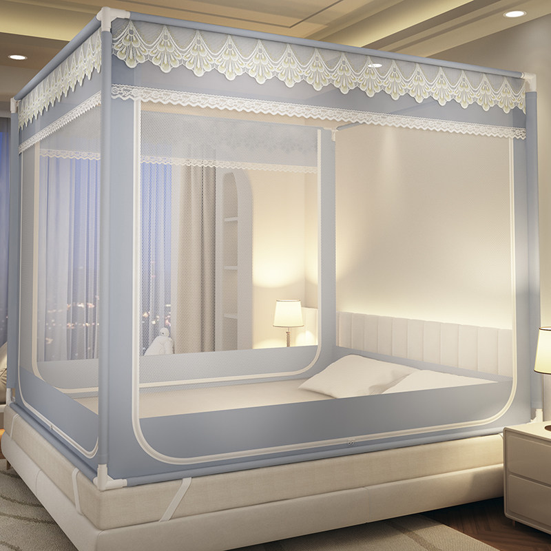 蚊帐家用2026新款抗菌高级卧室免安装蒙古包婴儿童防摔护栏床围栏