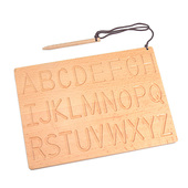 蒙氏教具木制大小写字母板儿童早教益智幼儿学习英文认知写作玩具