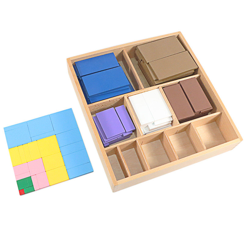 蒙氏感官教具木制十项式平方儿童早教益智3-6岁幼儿学习数学玩具