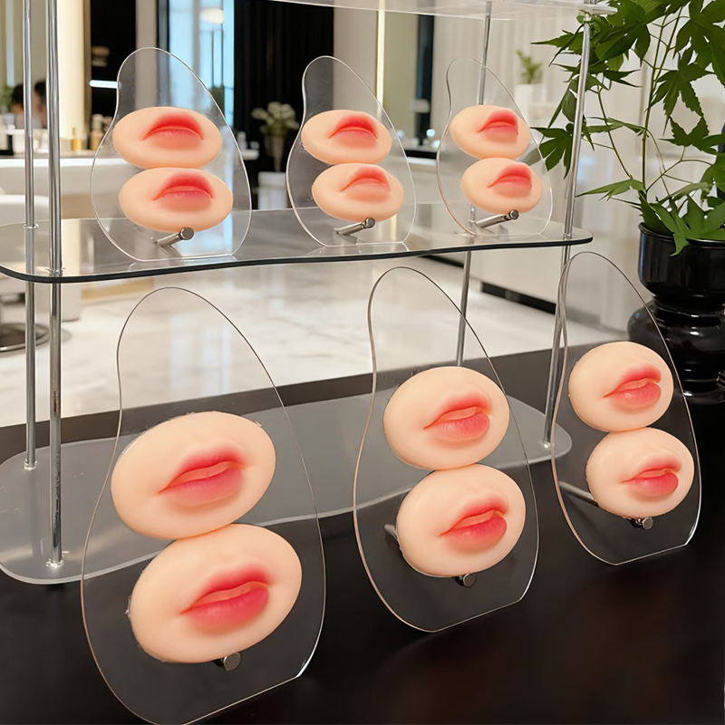 纹眉纹绣模具展架 展示架 立体眉唇皮 纹绣练习硅胶3d练习皮