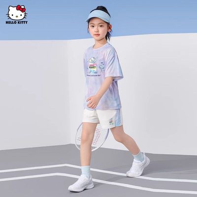 女童夏日运动套装，舒适透气柔软
