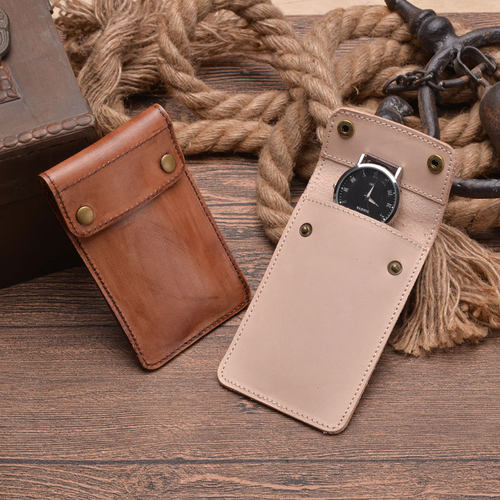 复古树膏皮方形手表袋单只装