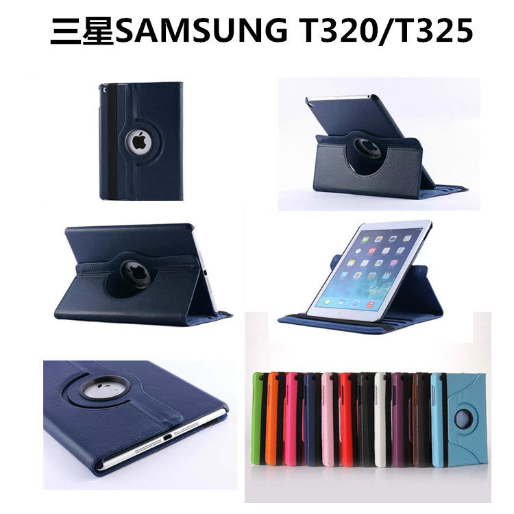 适用于三星tab pro 8.4保护套SM-T320旋转皮套T325防摔T321平板电脑外壳