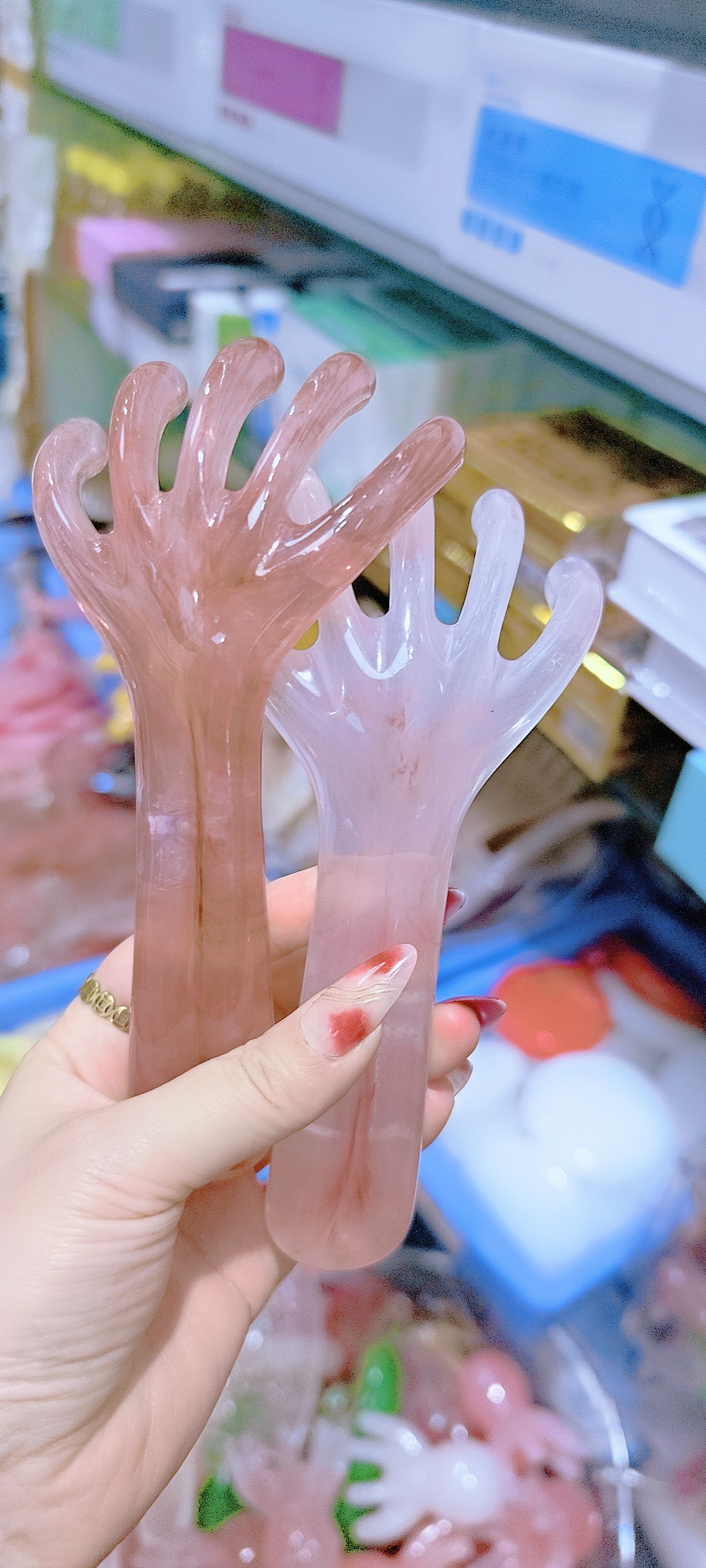头部身体按摩耙精品树脂蜜蜡刮痧板按摩工具器材大五爪手形按摩耙