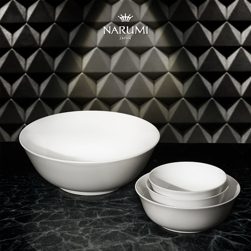 NARUMI纯白中餐碗骨瓷