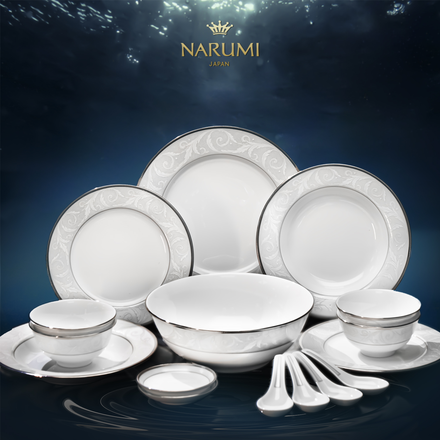 NARUMI/鸣海中餐具套组骨瓷日本