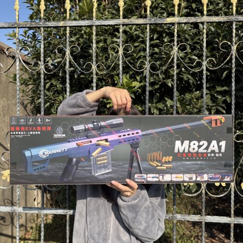 悍迪M82A1抛壳软弹枪巴雷特退弹壳EVA海绵弹狙击枪玩具枪男孩礼物