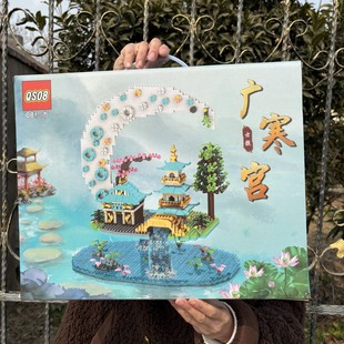 2980粒广寒宫小颗粒拼装积木学生拼插7-12岁生日礼物儿童玩具女孩