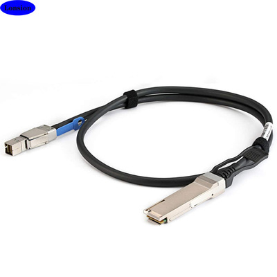 MiniSAS HD SFF-8644转QSFP 40G SFF-8436服务器叠加连接线