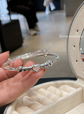 小众设计爱心手镯女感小众设计镯子ins风闺蜜心心相印手镯