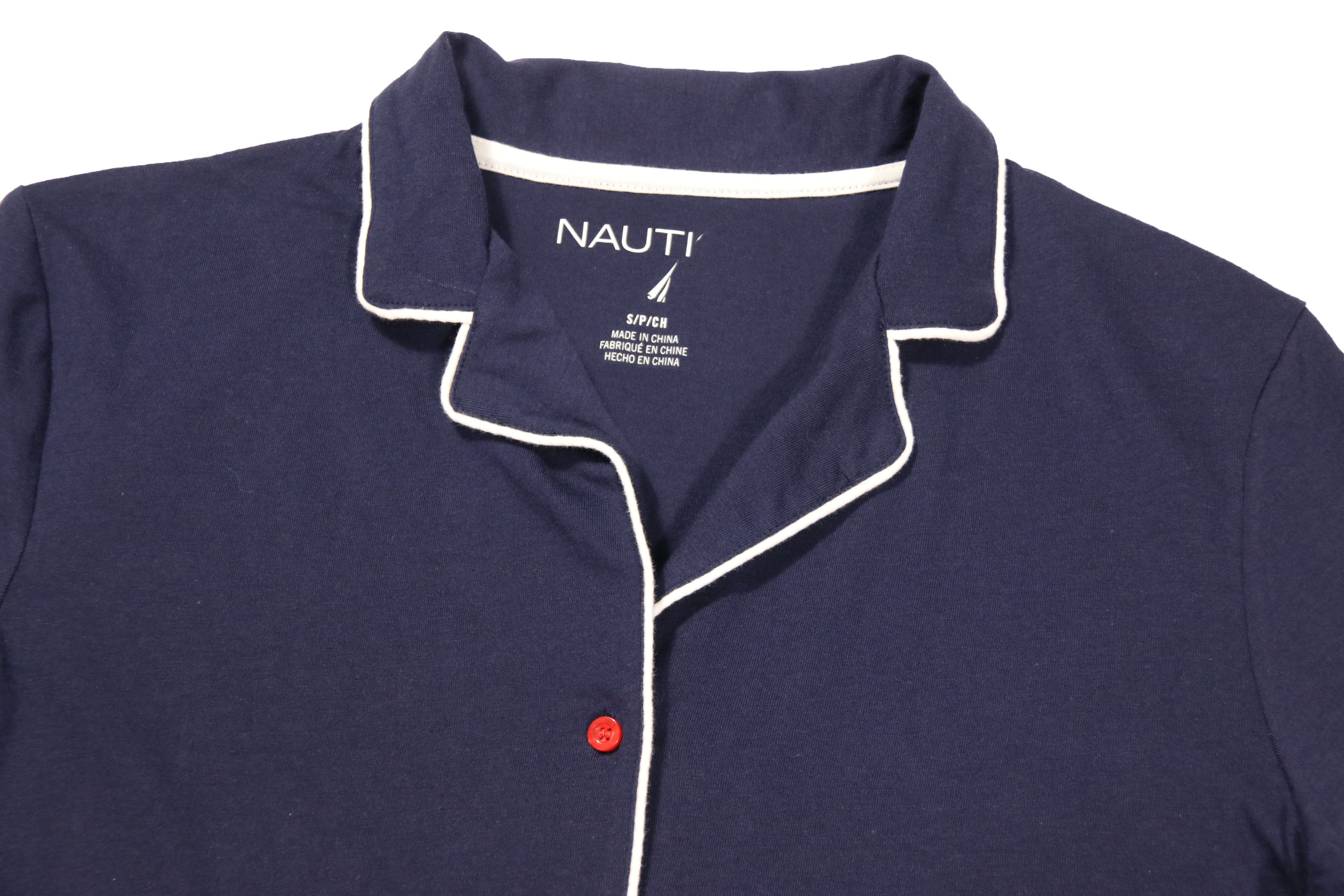 대외 무역 유럽과 미국의 원래 여성 여름 니트 코튼 라펠 가디건 반팔 탑 파자마 바지 느슨하고 편안한 가정복