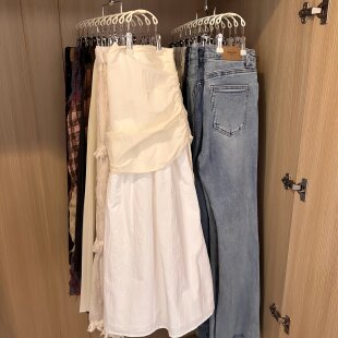 裤 晾晒架阳台衣柜家用整理 裙衣架神器多功能多夹子收纳袜子内裤