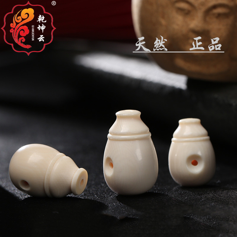 猛犸象牙文玩手串精工三通佛头图片