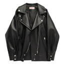 皮衣外套男女复古韩版 皮外套 机车BF风皮衣港风oversize夹克中长款