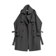 风衣外套男女春秋中长款 英伦风小个子流行高级气质大衣垂感休闲