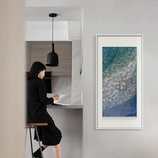 星河映海现代简约装饰画玄关过道壁画抽象一树金客厅沙发背景挂画