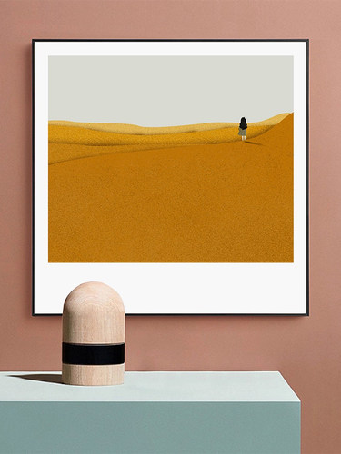 现代简约抽象艺术背影风景装饰画沙发背景墙挂画北欧餐厅卧室墙画
