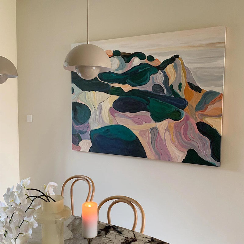 《山赴》现代抽象风景大幅客厅装饰画后印象派餐厅走廊玄关壁挂画,家居饰品,现代装饰画,淘宝优惠券,粉丝福利购,淘宝优惠卷