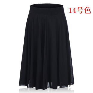 中老年半身裙夏季裙  碎花妈妈装松紧腰丝滑冰丝太阳裙广场舞裙子