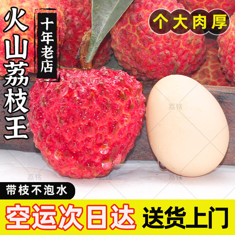 【顺丰】海南火山口荔枝王10斤装新鲜当季水果现摘不泡水整箱包邮