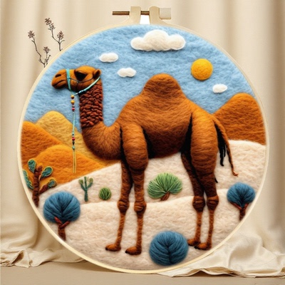 戳戳绣diy手工自制羊毛毡画小礼物送女生闺蜜礼物场景布置装饰画