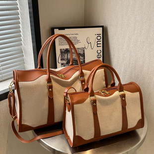 欧洲站短途旅行包包女士大容量行李袋手提旅游轻便外出时尚可携式