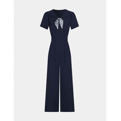 送丝巾气质高街女神范连体裤