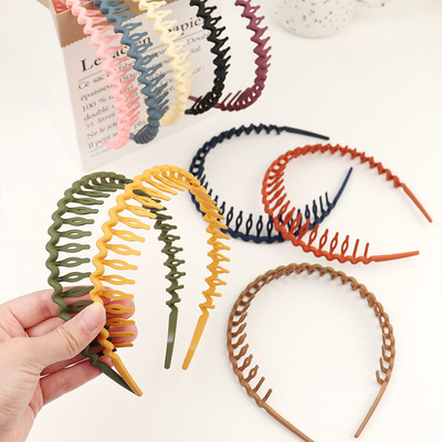 锯齿发箍韩国网红百搭气质森系发卡发带可爱少女防滑压发简约头饰