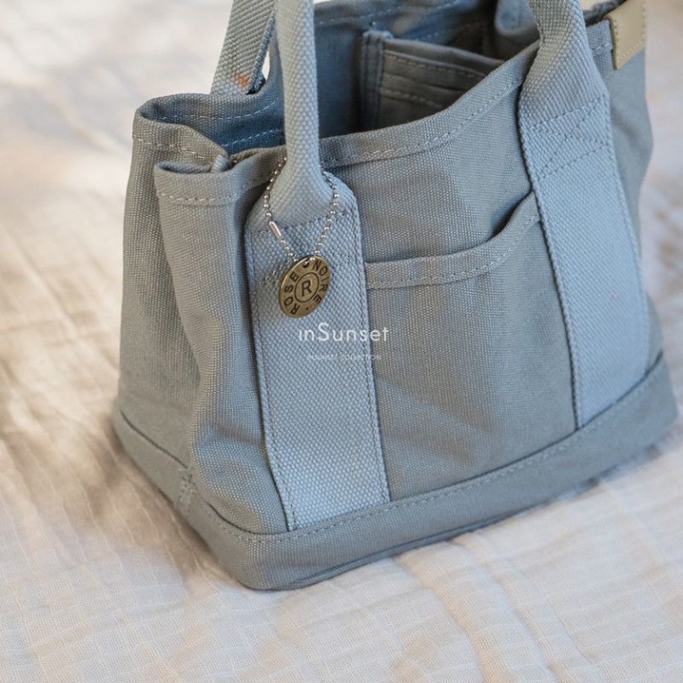 新款日系乐天高档帆布包女士便当包超火手提袋休闲包抖音同款潮